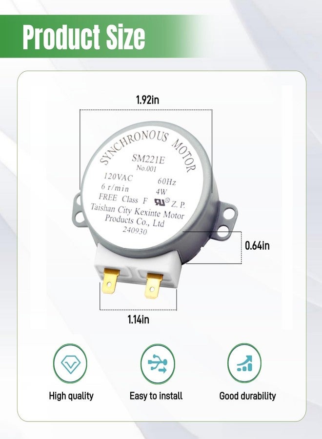 محرك قرص دوار للميكروويف WPW10466420 SM221E، مناسب لأفران ميكروويف ويرلبول، بديل للأرقام التالية: W10210848، W10243962، W10466420، AP6021861، PS11755189 - Image 5